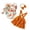 Orange, variant on Odeerbi Autumn Children's Girl's Clothing Set 2025 Long Sleeve Jumpsuit Suspenders Skirt With Headband