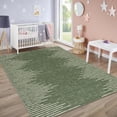 thumbnail image 2 of Living Room Rug 5x7 Washable Area Rug for Bedroom Nursery Neutral Area Rugs Modern Striped Office Carpet Stain Resistant Farmhouse Floor Cover Green Rugs, 2 of 8