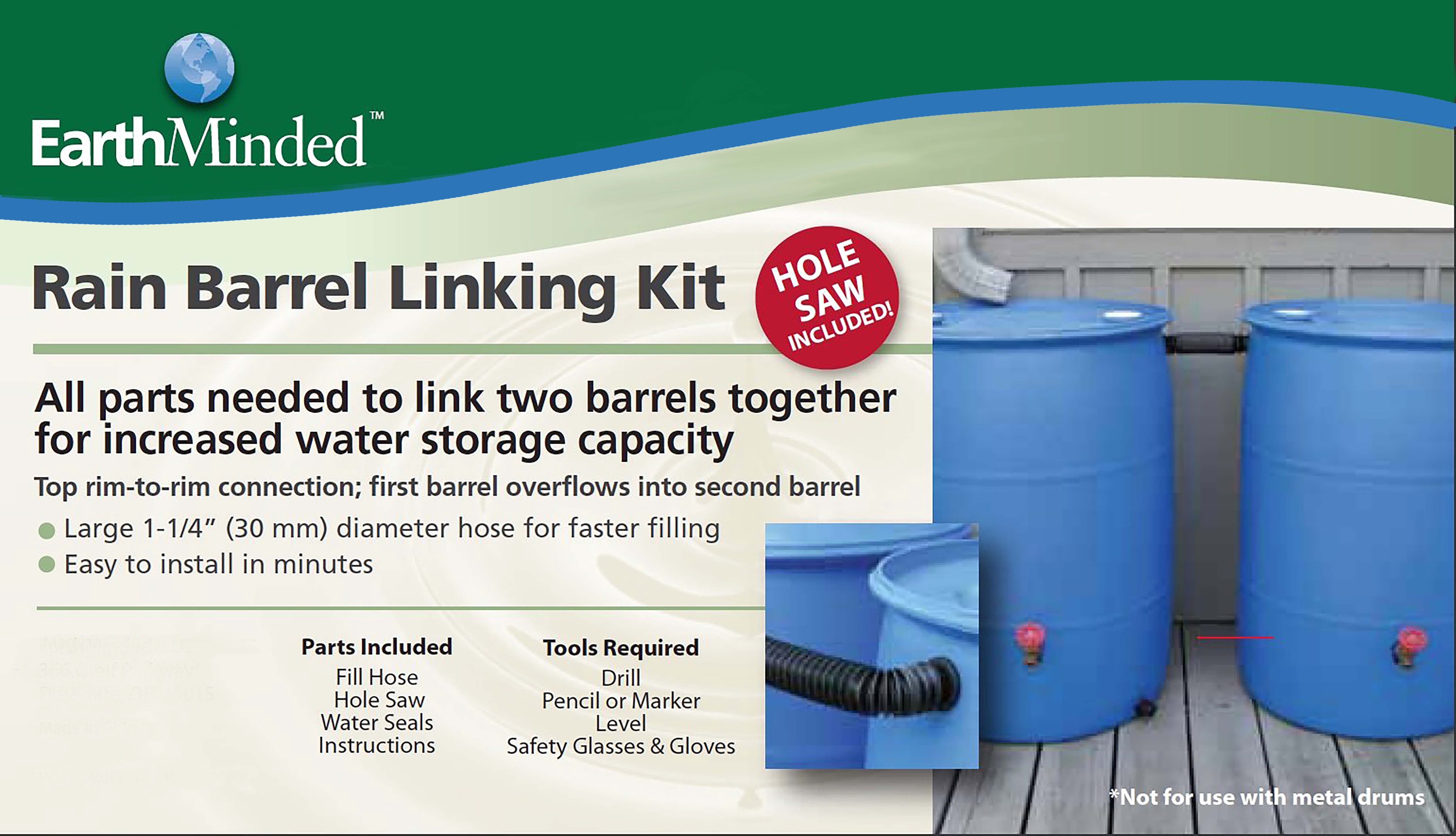 EarthMinded F-RN069 Rain Barrel Linking Kit