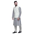 thumbnail image 2 of Atasi Indian Kurta Pyjama Jacket Set For Men Printed Classic Casual Clothing, 2 of 5