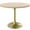 Light Natural Wood, variant on LeisureMod Verve Mid-Century Modern 36" Round Dining Table with MDF Top and Brushed Gold Pedestal Base for Dining Room and Kitchen, Black