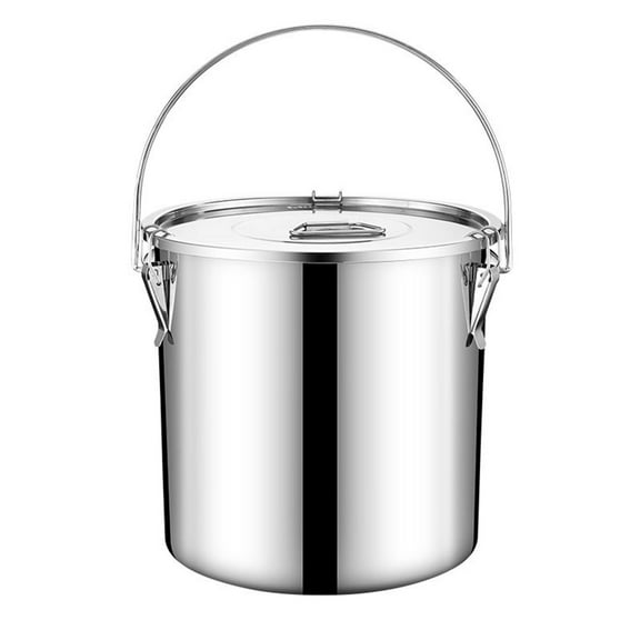 304 Stainless Steel Bucket with Lid, Stainless Steel Milk Can, Milk Transport Cans, Airtight Milk Can Storage Bucket, Wine Bucket with Handle and Buckle