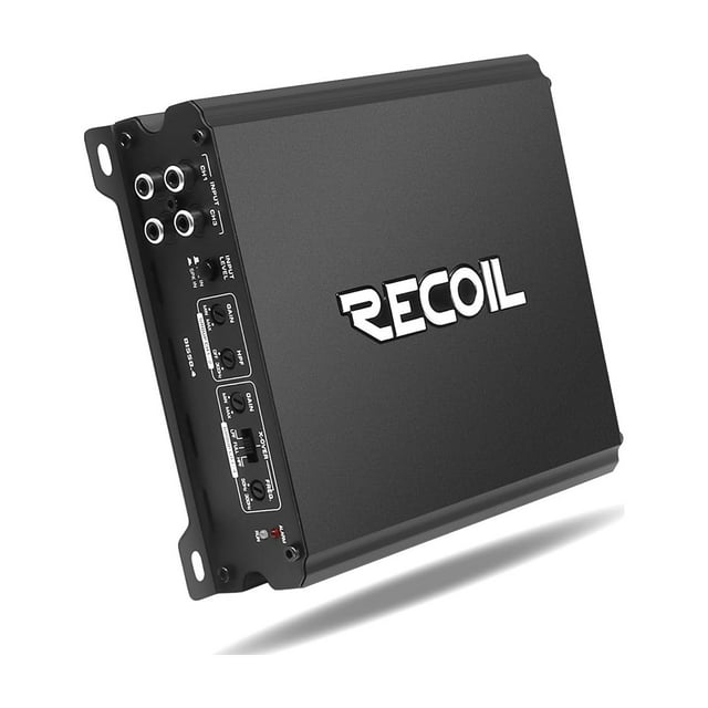 Recoil DI550.4 Full-Range Class-D 4-Channel Car Audio Amplifier, 1,040 Watts Max Power, 2-4 Ohm Stable, Mosfet Power Supply, Bridgeable