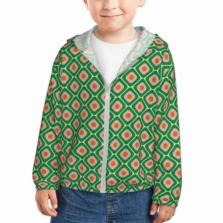 

Lukts 60s and 70s Style Print Children s Long-Sleeved Sun Protection Clothing Hooded Sweatshirts for Boys and Girls Outdoor Sports-5 Years