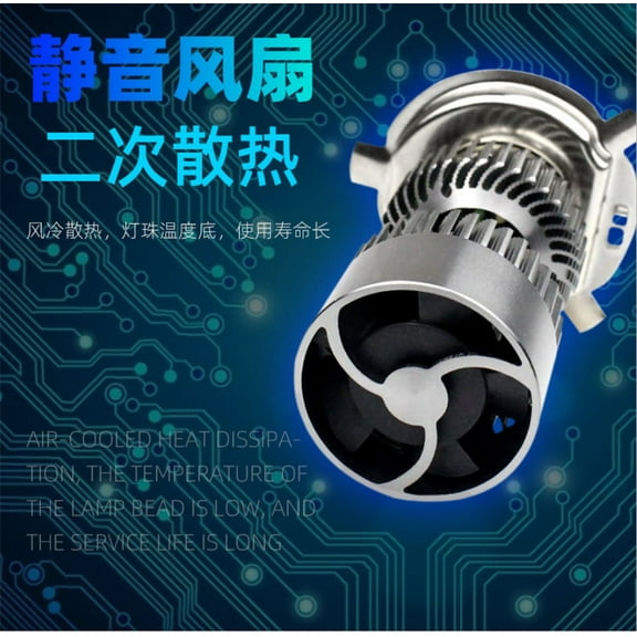 1x H4 25W LED Motorcycle Moped Scooter Headlight Bulb High-Low Beam 2500LM 6000K