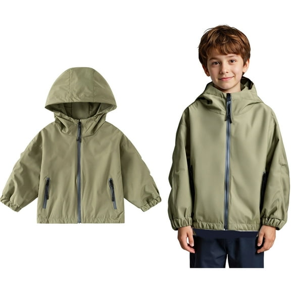 Boys Windbreaker Jacket for Kids Lightweight Coat Outdoor Casual Schoolwear for Ages 2 to 13 Years