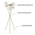 thumbnail image 2 of Lite Source Ls-83628/Wh Crisanta 3 Light 62" Tall Tripod Floor Lamp - Gold, 2 of 5