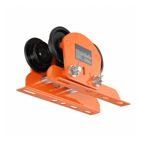 Electric Hoist Push Trolley, 2200lbs 1 Ton Capacity, Adjustable 2.68-4.33 Inch I-Beam Width, Dual Wheel