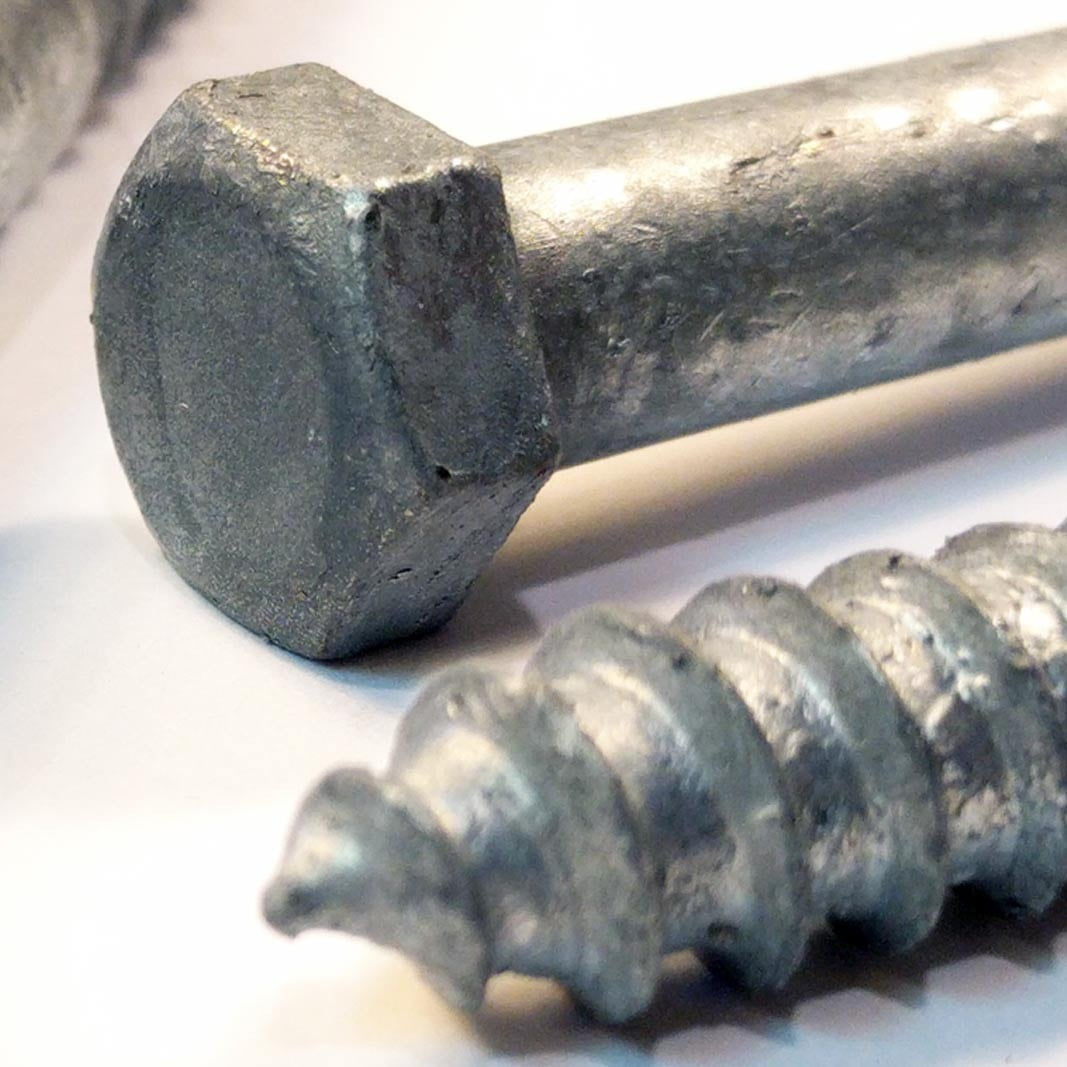 (100) 3/8" x 6" Lag Screws Galvanized