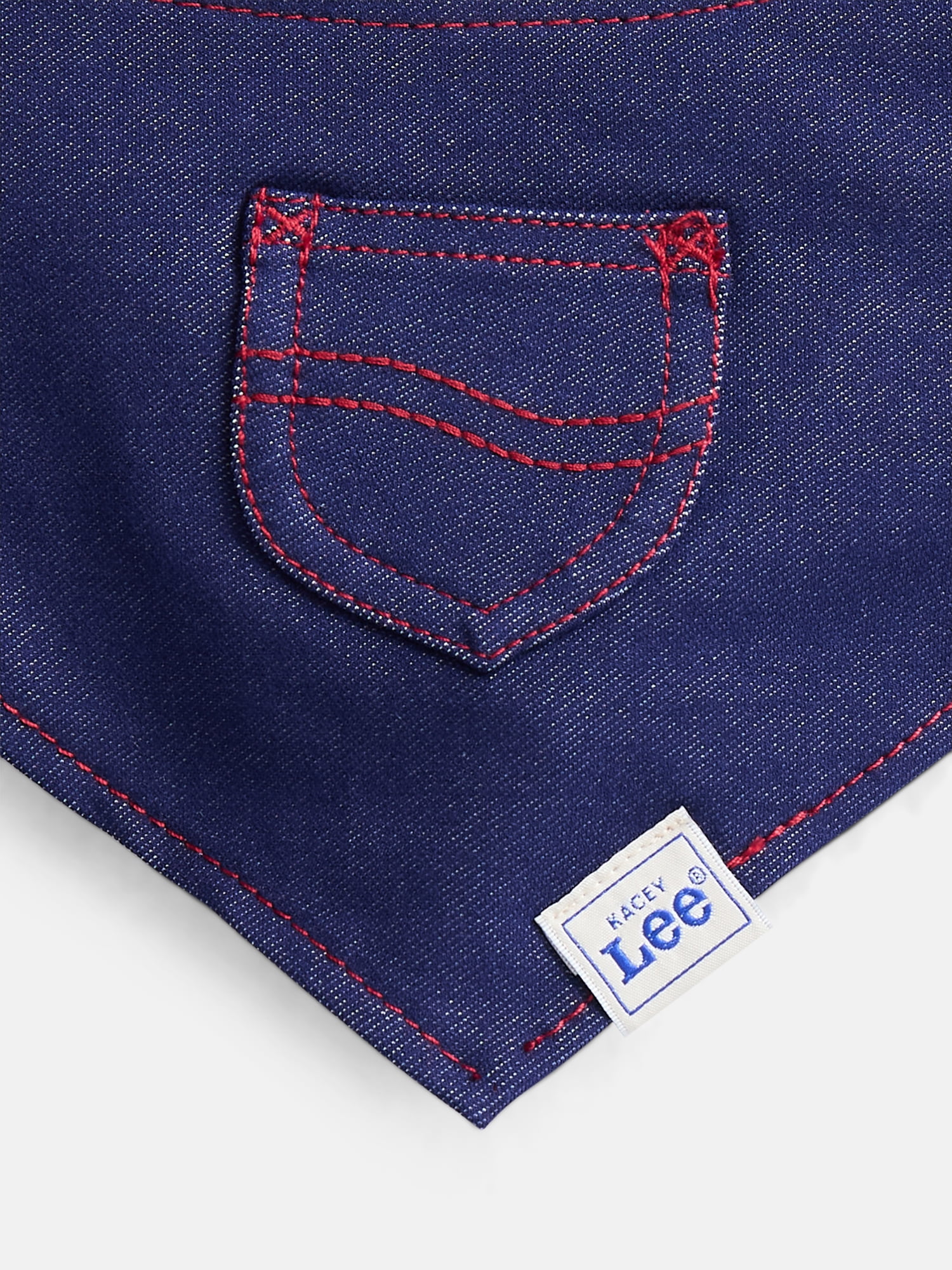 Kacey Lee Denim Pocket Pet Bandana for Cats and Dogs, Blue, Medium/Large