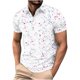 thumbnail image 1 of Pantalones de Sudador para Hombres Cortos Verano Casual Suéter Solapa Botón Superior, Camisa de Poliéster de Manga Corta Impresa para Uso Al Aire Libre Y Diario, 1 of 5