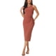 thumbnail image 2 of INSPIRE CHIC Vestido Midi Sin Mangas de Verano para Mujeres con Cuello Redondo, Corte en la Cintura, Abertura Lateral, Vestido de Tanque, Cuerpo Ajustado XL Rojo, 2 of 6