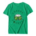thumbnail image 4 of Fiudx Ofertas de La Semana Camiseta Estampada Del Día de San Patricio para Mujer con Cuello Redondo y Top de Manga Corta, 4 of 4
