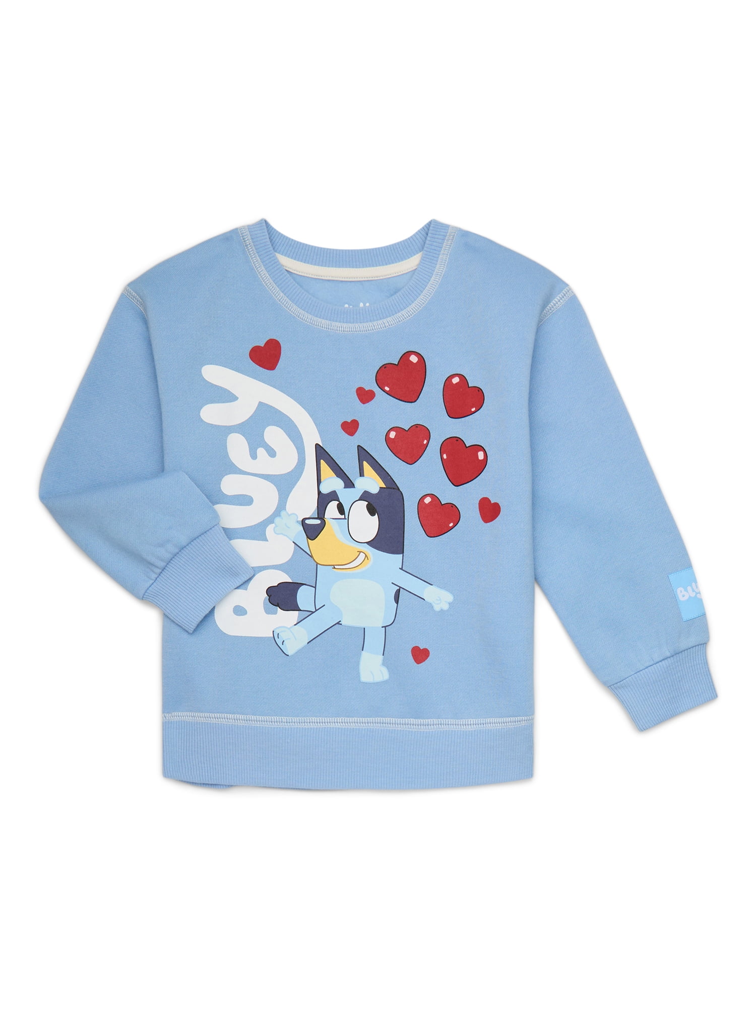 Bluey Toddler Boys or Girls Valentine's Day Graphic Sweatshirt and Joggers Set, 2-Piece, Sizes 12M-5T