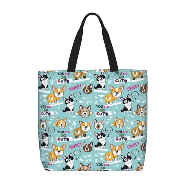 Balery Dogs Bolsa de Mano para Mujeres con Cremallera, Bolsa de Gimnasio con Compartimentos, Bolsa para Laptop, Bolsa para Trabajo