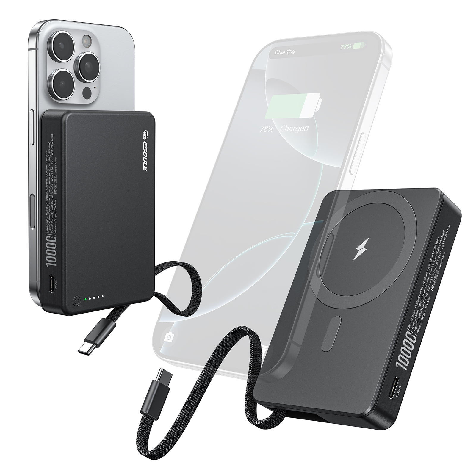 Anker 633 Magnetic Battery 10000mAh, 2-in-1 Foldable