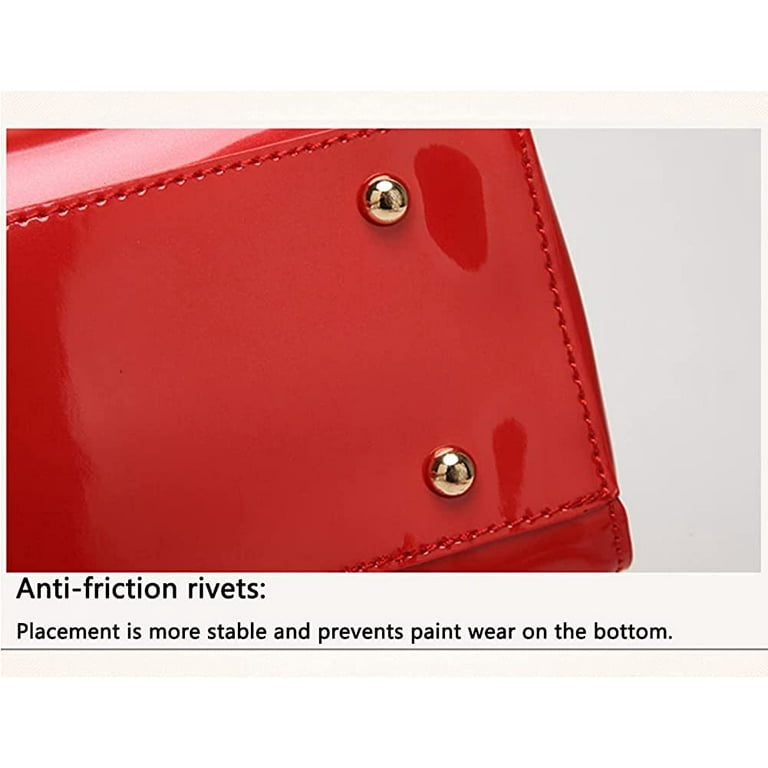 CoCopeaunts Handbag for Women Faux Patent Leather Clutch Bag