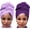 2pcs-dark Purple and Lavender, variant on Head Wraps for Black Women Stretch Head Scarf Long African Hair Wraps Turban Headwraps Jersey Headbands