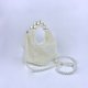 thumbnail image 2 of Zhuge Bolso de hombro tejido para mujer, bolso de mano tejido, bolso de mano tejido elegante para playa de verano, bolsos de hombro de 5,51 x 4,33 x 5,9 pulgadas (blanco), 2 of 5
