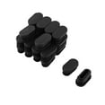 thumbnail image 7 of Uxcell Oval Shaped End Cap Tube Insert Plastic Black 24 Pack, 7 of 7