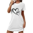 thumbnail image 2 of Sakmal Valentines Mumu Nightgownss for Women Short Sleeve Love Soft Sleep Dress Short Heart Print Ladies Nightgown L, 2 of 5