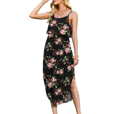 

Bigersell Women s Casual Sleeveless Dress Sleeveless Round-Neck Dress Women s Print Sleeveless Tight Short Dress Summer Dresses Ladies Corset Dress