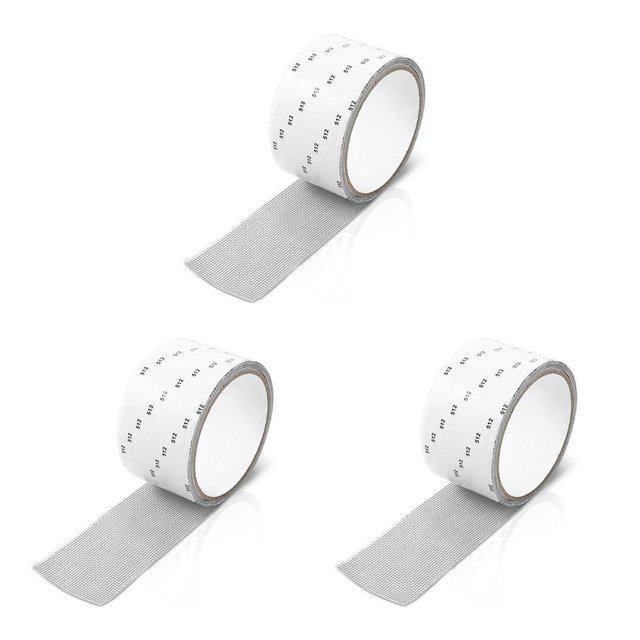 Billuyoard Cinta de reparación de parche de malla para ventana, adhesivo fuerte transpirable, cintas de cobertura de agujeros de fibra de vidrio de 3 Type1 NO1 Billuyoard CBP027244