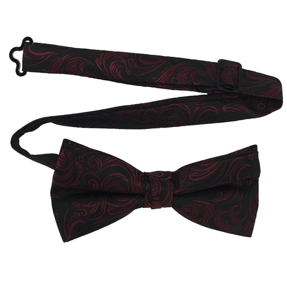 Men’s Imperial Burgundy Formal Satin Pre-Tied Bow Tie by Spencer J’s Signature Satin Collection