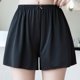 thumbnail image 1 of Neewe Womens Classic Plain Casual Shorts Summer Elastic Midi Waist Comfy Shorts with Pockets Daily Outfits, 1 of 3
