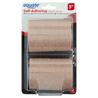 2 Rolls Self Adhesive Bandage Gauze Soft Cloth Flexible Elastic Tape 3  4.5yds