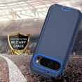 thumbnail image 3 of Entronix 3-Piece Combo Designed for Pixel 10 Pro XL, 1 Heavy Duty Triple-Layer Case & 2 Clear Screen Protector 9H Tempered Glass, Blue, 3 of 7