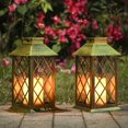 thumbnail image 1 of Set of 2 Solar Lanterns with Candle Effect Solar Lights Outdoor Garden Decor Solar Candle Lantern.[Energy Class A+++], 1 of 5