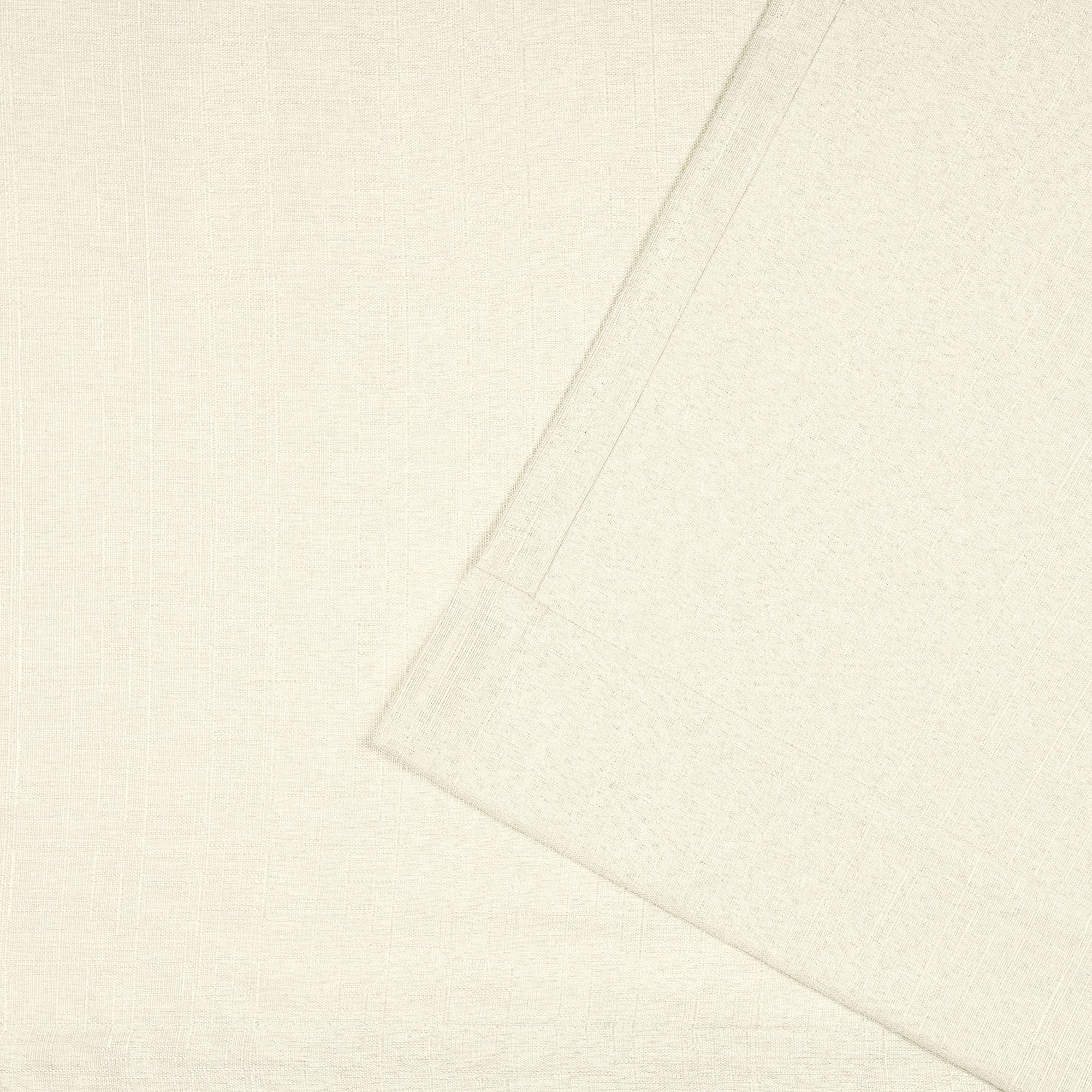 Exclusive Home Curtains Loha Linen Braided Tab Top Curtain Panel Pair, 54x96, Ivory