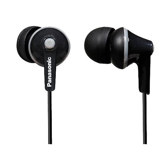 Panasonic RP-HJE125EK Wired In-Ear Headphones, Black, 3.5mm Jack