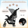 thumbnail image 6 of Costway Foldable Lightweight Baby Stroller Travel Pushchair 0-36 Months Age Group 13 lbs Black, 6 of 11