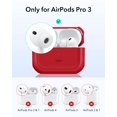 thumbnail image 2 of Funda ESR para AirPods Pro 3 Compatible con MagSafe Rojo, 2 of 9