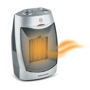AeroHome 1500W Personal Electric Ceramic Space Heater with Adjustable Thermostat, Silver