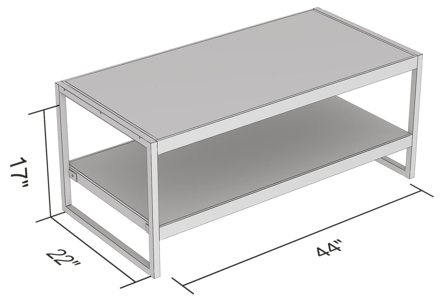 Safdie & Co. Coffee Table 47.25L Brown Reclaimed Wood Black Metal