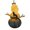 Snowman Shape, variant on Angel Shape Christmas Wooden Hanging Ornaments, 6 Pcs, Xmas Tree Decor for Home Office with Howling Wolf Moon Night Vintage Design