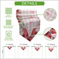 thumbnail image 5 of Red Gnomes Table Runner Linen Burlap Table Runner 72 Inches Long Valentine Roses Love Leaves Pink Plaid Dresser Scarves for Kitchen Island Coffee Dining Party Wedding Banquet Holiday Decor 14"x72", 5 of 8