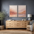 thumbnail image 4 of Framed Canvas Print Abstract Landscape Wall Art Set of 2 Pink Modern Decorative for Living Room Bedroom - 16"x24"x2 WHITE, 4 of 8