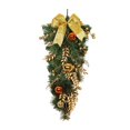 thumbnail image 3 of Corona colgante de puerta de al revés de Navidad, lazos exquisitos para festivales, decoración navideña, corona navideña para ventanas de Amarillo, 3 of 8