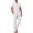White, variant on Men 2 Piece Linen Outfit Beach Button Down Shirt Casual Loose Pant Sets