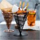 thumbnail image 2 of Cone Tableware Bar Western Restaurant Cafe Fried Chicken Rack Snack Basket French Fries Rack Silver, 2 of 5