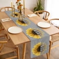 thumbnail image 3 of Yellow Sunflowers Table Runner - 48 Inch Long, Kitchen Dining Table Runner Dresser Scarves, Floral You Are My Sunshine Grey Quotes Farmhouse Decor for Coffee Tables Wedding Party Banquet, 3 of 8