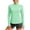 Mint Green, variant on Shirts for Women Dressy Casual Women's solid color stand collar casual top, long sleeve, thumb sleeve sun protection shirt/shirt Beige S