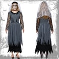 thumbnail image 3 of Alaiyaky Corpse Bride Costume Women Halloween Day of the Dead Zombie Dress Women's Dia de los Muertos Rose Flower Costume, 3 of 7