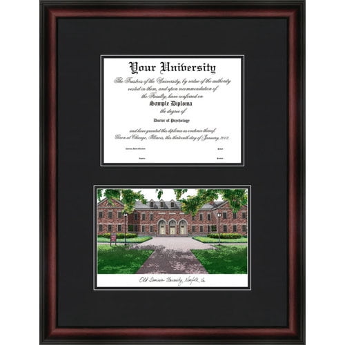 Campus Images NC993D-1411 11 x 14 in. University of North Carolina, Charlotte Diplomate Diploma Satin Mahogany Frame