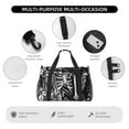 thumbnail image 4 of Balery Gothic Skull Floral Art Bolsa de Gimnasio para Mujeres, Bolsa de Viaje con Bolsillo Húmedo, Bolsa de Fin de Semana para Mujeres, Bolsa de Viaje Resistente al Agua, 4 of 7