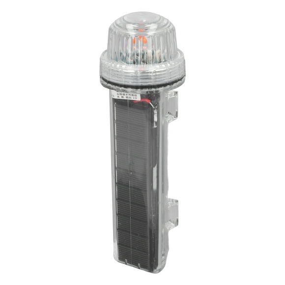 Solar Strobe Warning Light Solar Flashing Light Marine Warning Light 360 Degree Waterproof Solar Charging 1800mah Baterry for Construction Traffic Dock Marine